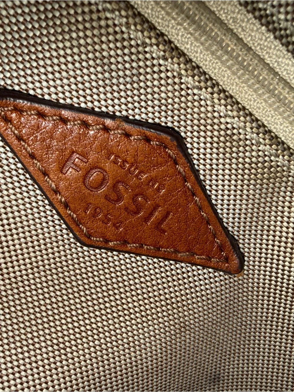 Vintage Fossil Ryder Leather Satchel Crossbody